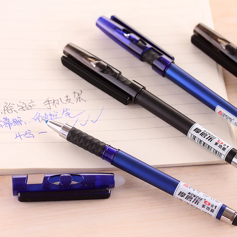 

5 Pcs/Llot Creative Multi-functional erasable pen friction gel pen 0.5mm crystal black ink Student Stationery School Supplies