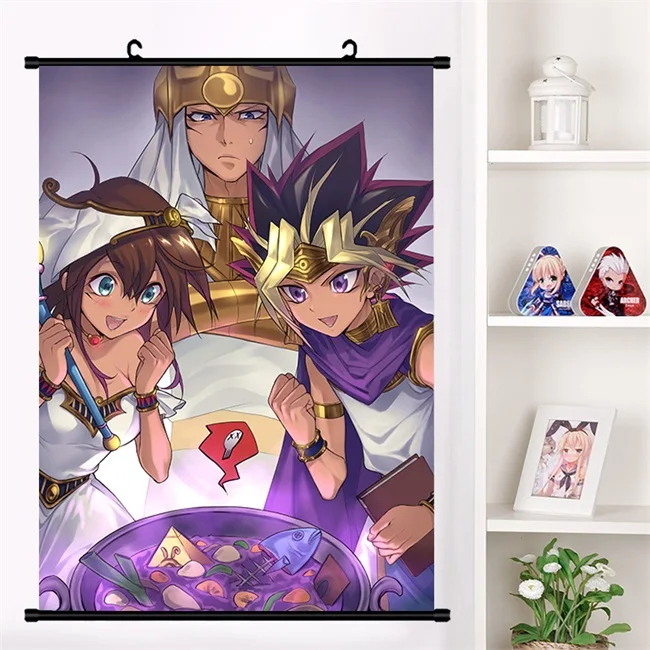 Аниме Yu-Gi-Oh! Duel Monsters Mutou Yuugi ATEM темная волшебница Косплей настенный плакат домашний декор - Цвет: B