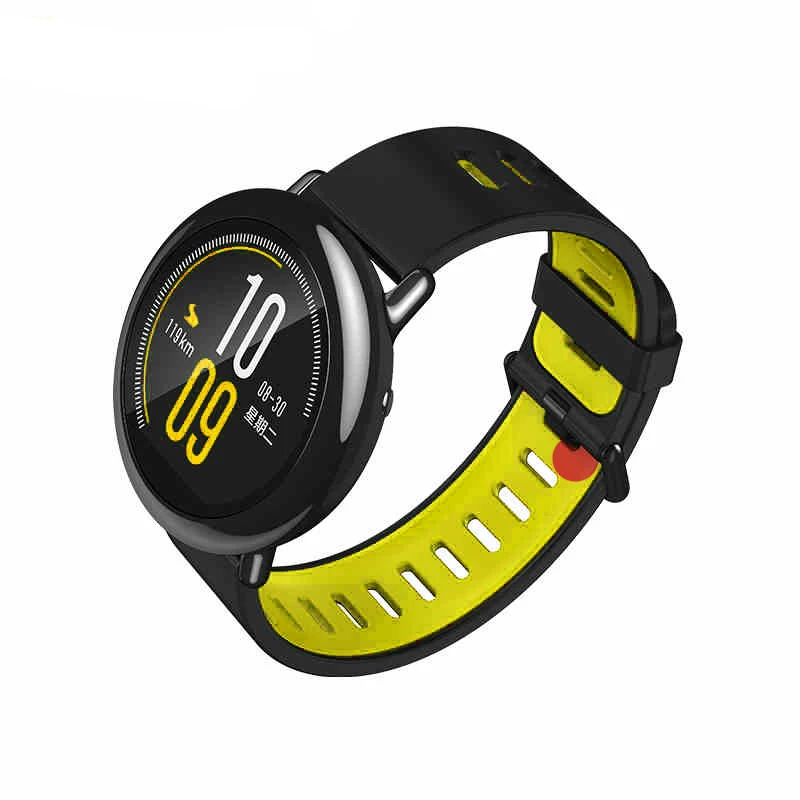 

22mm Silicone watchStrap For Xiaomi Huami Amazift Pace Stratos 2 smart Watch belt Replacement watch Band Sport wristband Straps
