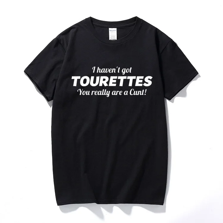 Черный Tourettes забавная футболка с надписями C* T offension для взрослых Humour tee top Cool Joke подарок Топы Повседневная хлопковая футболка с короткими рукавами Homme - Цвет: Черный