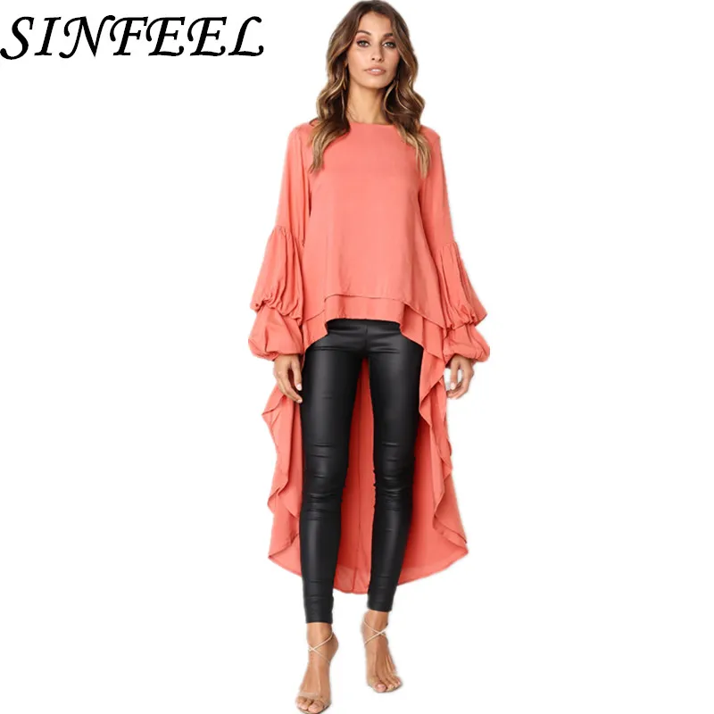 

SINFEEL S-3XL Maxi Irregular Dress Women Fall Autumn Sexy Elegant Vintage Chiffon Black Loose Long Ruffles Dresses Plus Size