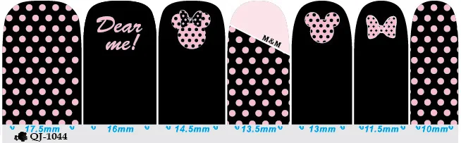 Beautome 1PC Mickey Minnie Nail Tips Stickers Cute Cartoon 2016 Full Cover Art Decorations 3D Waterproof Kids Design | Красота и