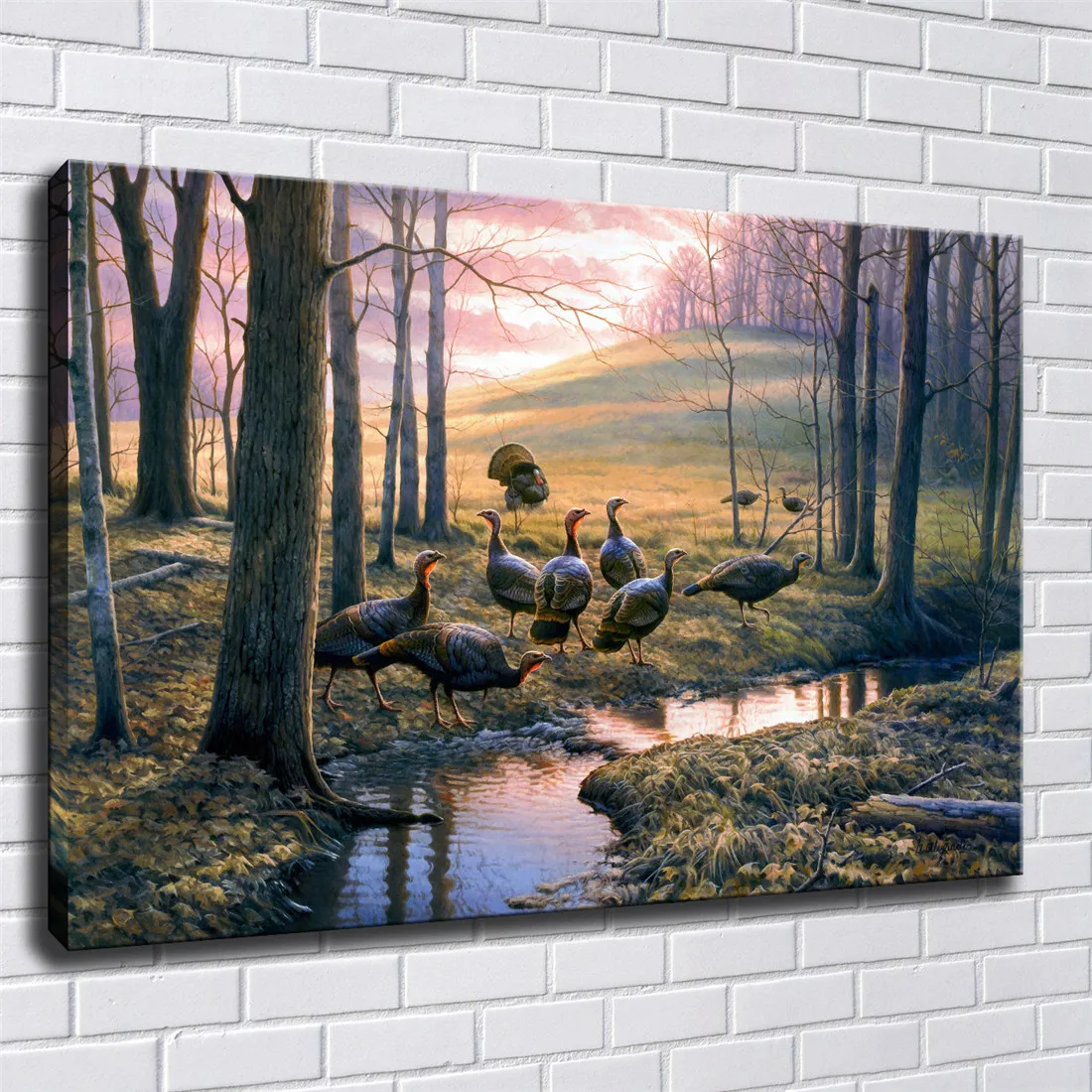 Осенняя картина Forest Creek 1P печать на холсте HD Абстрактная Картина офисное