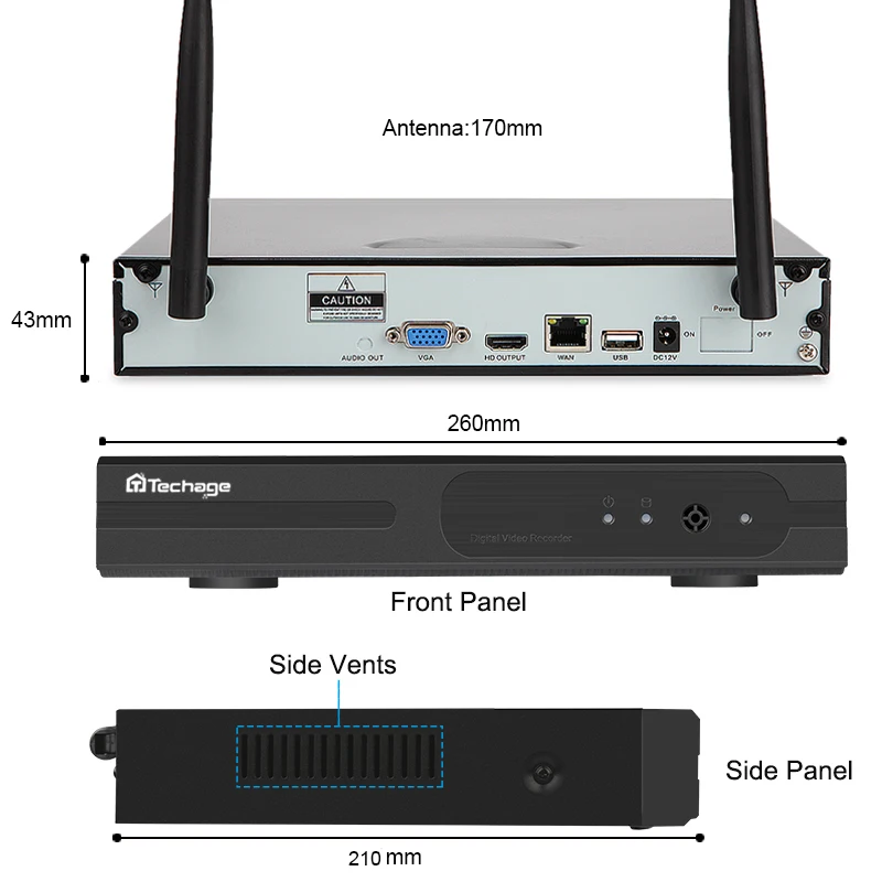 Techage plug & play 8ch 960 P 1.3mp HD Беспроводной NVR CCTV Системы Открытый P2P Wi Fi IP Камера