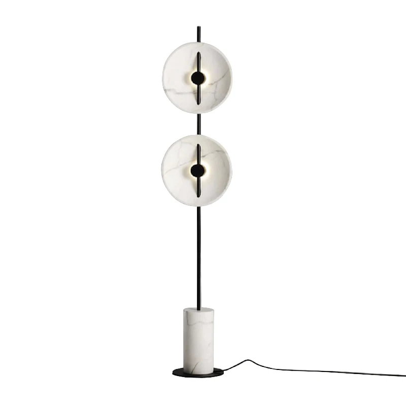 

Nordic Post Modern Creative Marble Floor Lamps Designer Living Room Bedroom Standing Lamp Iron Art Black Rod Lighting Fixture
