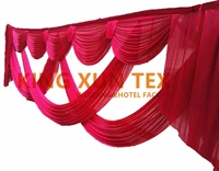 colorful ice silk backdrop swag drape valance for stage background backdrops decoration