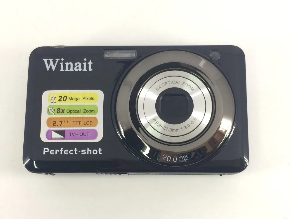 Winait 20MP Портативная цифровая камера 8x оптический зум 2 7 &quotTFT ЖК дисплей|digital zoom digital
