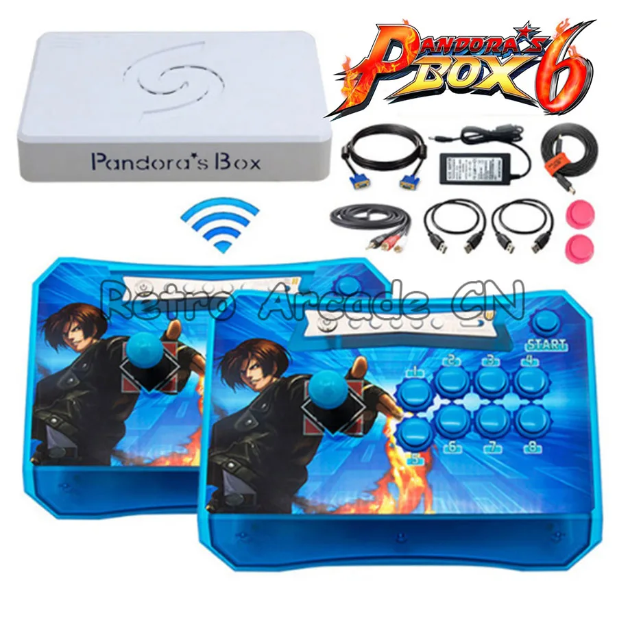 801 3D Pandora's Box 6 беспроводной джойстик для аркадных игр мини консоль Pandora Box 6 1300 в 1 MAME игровой контроллер 2 плеера для PS3 PC tv - Цвет: 801