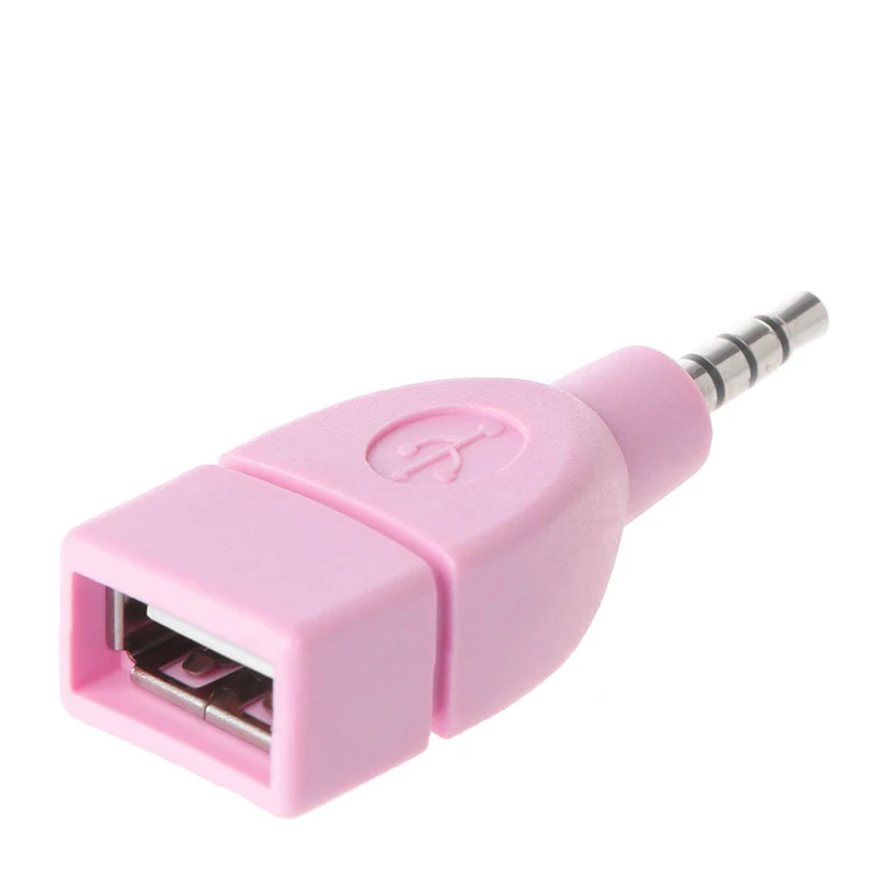 Универсальный мини 3 5 мм штекер Aux аудио разъем к USB 2 0 гнездовой конвертер