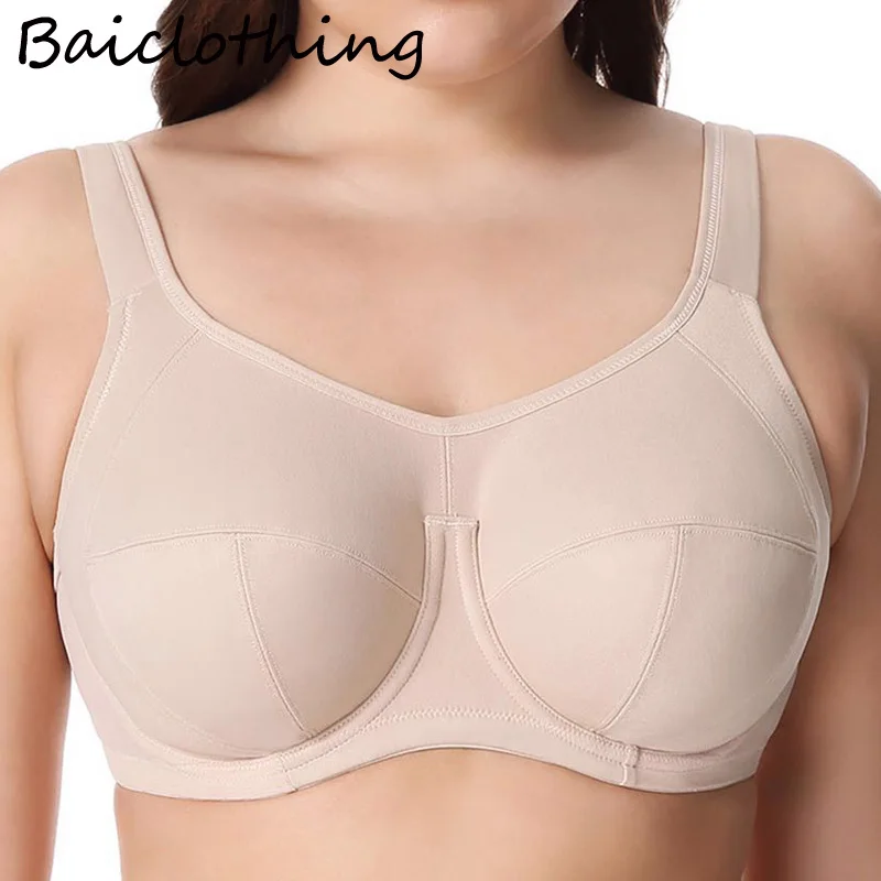 

Women's Bras Support Bounce Control Underwire Bralette Full Coverage X-Back Bra Black Red 36 38 40 42 DD E F G H Cups Lingerie