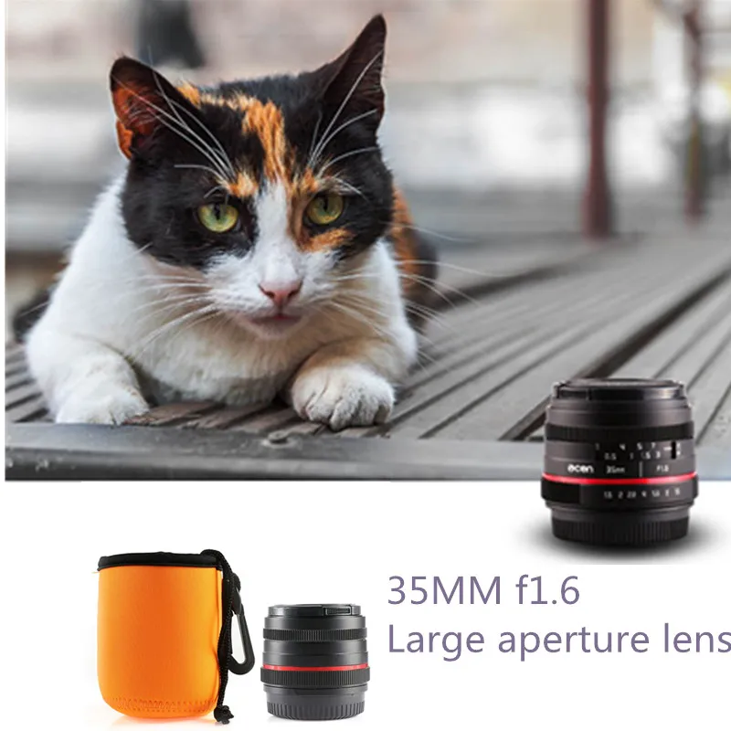 35 мм F1.6 маленький широкоугольный ручной aps c объектив камеры для Sony E Mount NEX 5T A6300 A6000