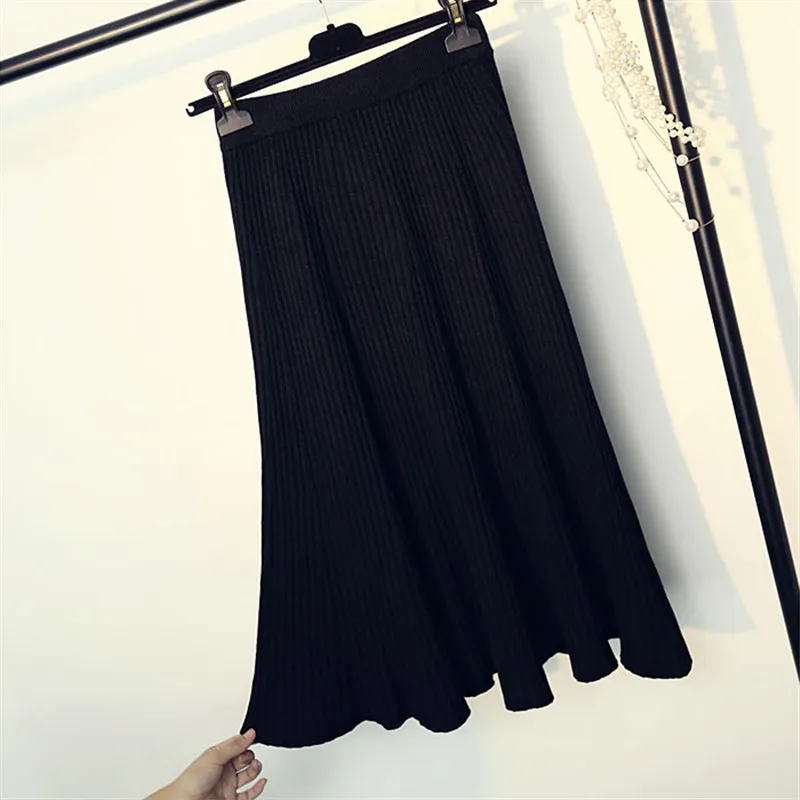 2018 Новая женская длинная Плиссированная Юбка Повседневная Весенняя Модная