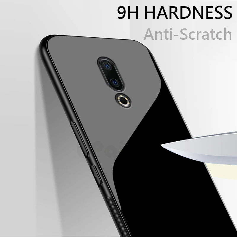 UPaitou, Роскошный чехол из закаленного стекла для Meizu 16th Plus, ТПУ бампер, противоударный чехол для MEIZU 16th, задняя крышка
