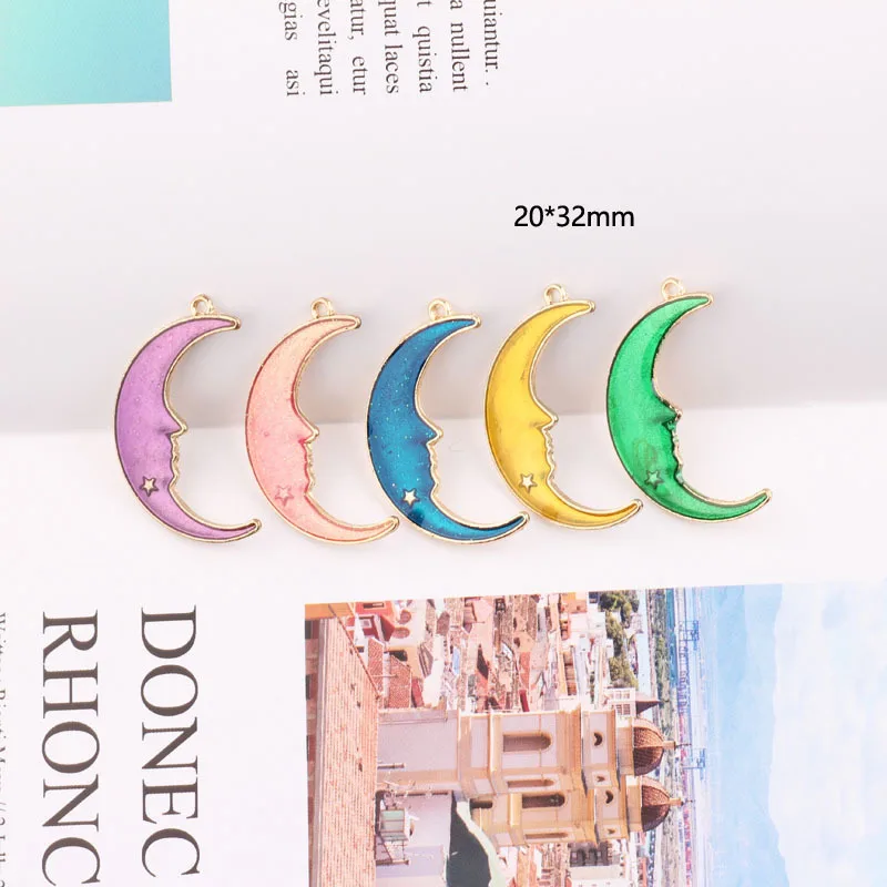 DIY Jewelry Accessories Cosmic Series Alloy Pendant Fashion Temperament Pearlescent Earrings Necklace Material 10pcs |