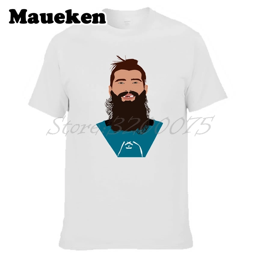 Мужская футболка Brent Burns 88 Beards SAN jose одежда для поклонников акулы подарок с круглым