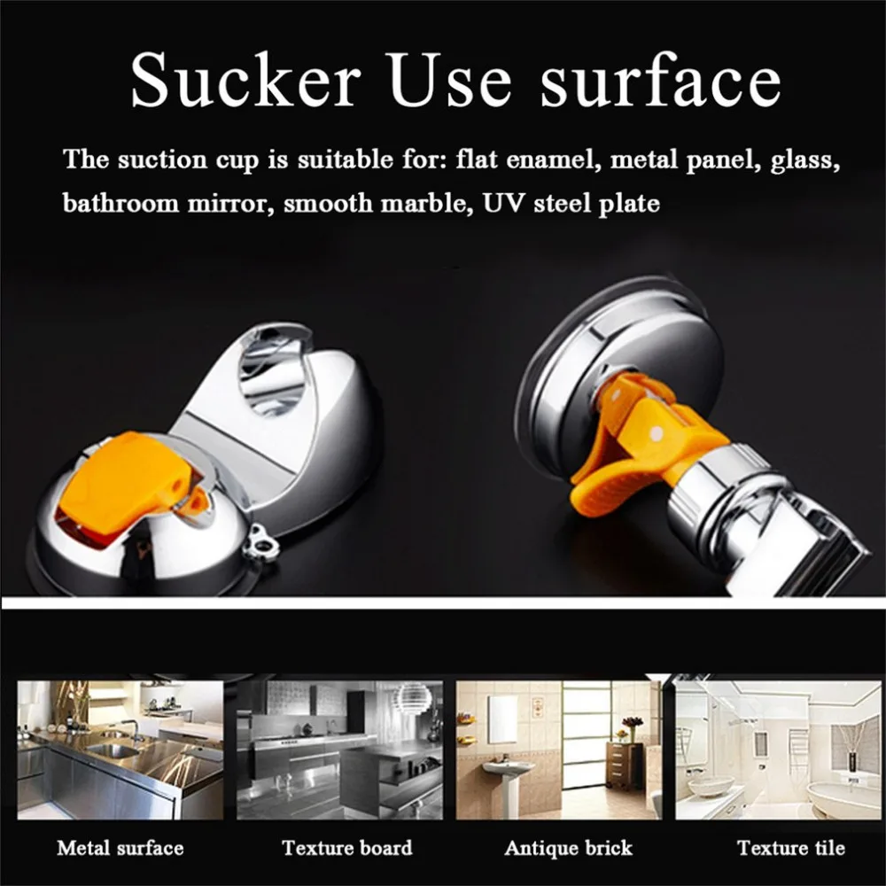 Durable Bathroom Accessories With Vacuum Suction Cup Shower Head Holder Hook Rotatable Bracket Mount | Строительство и ремонт