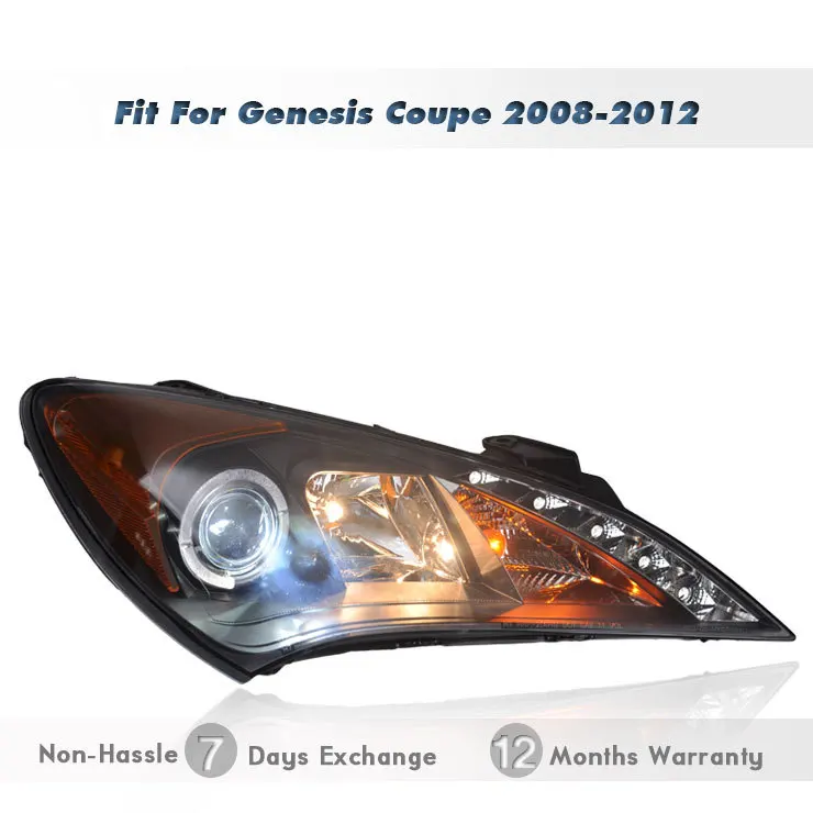 Замена прожектора фары с ангельскими глазами светодиодный DRL светильник и HID