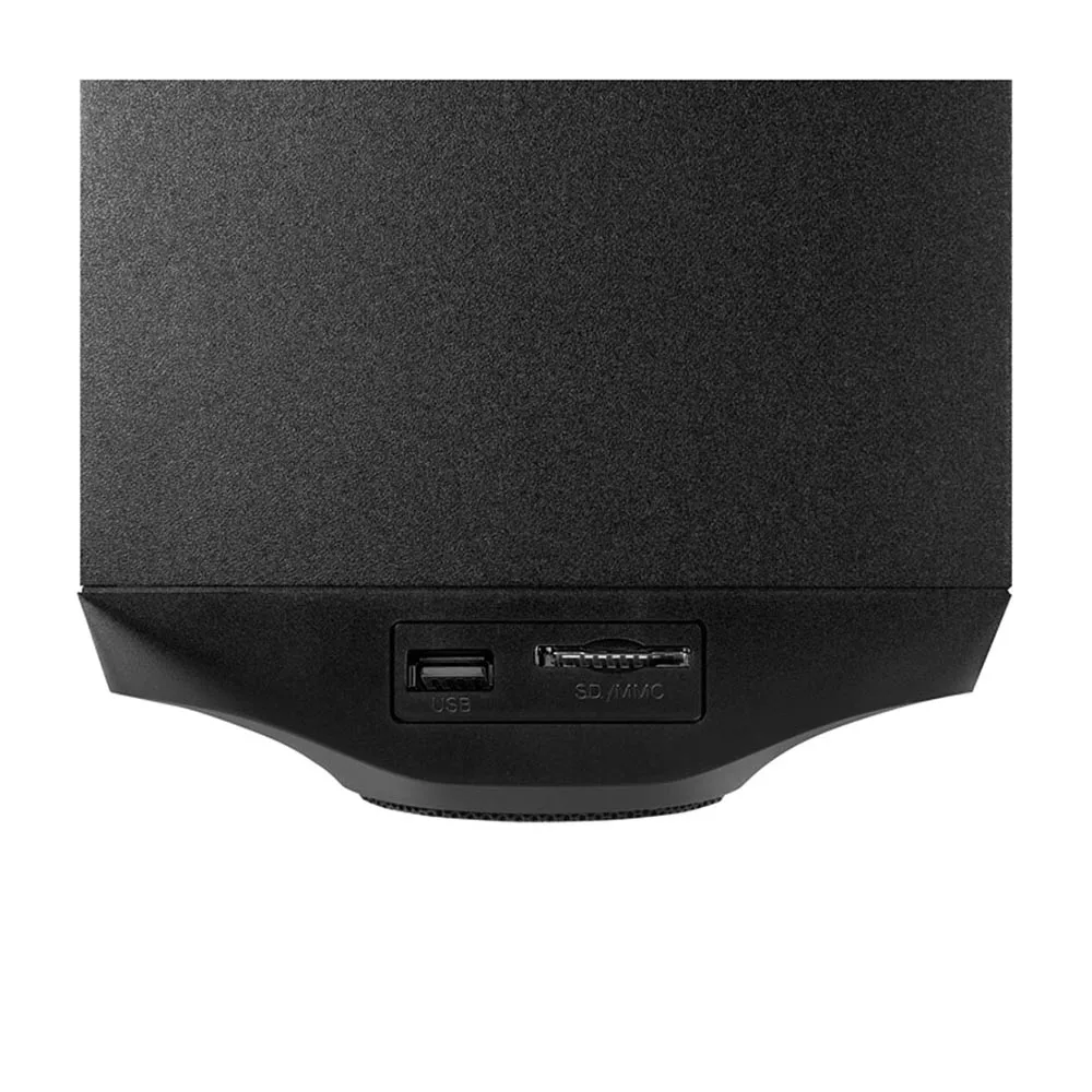 Колонки 2.1 ( с сабвуфером) AC MS -304 черный (40 Вт FM-тюнер USB/SD дисплей ПДУ Bluetooth) |