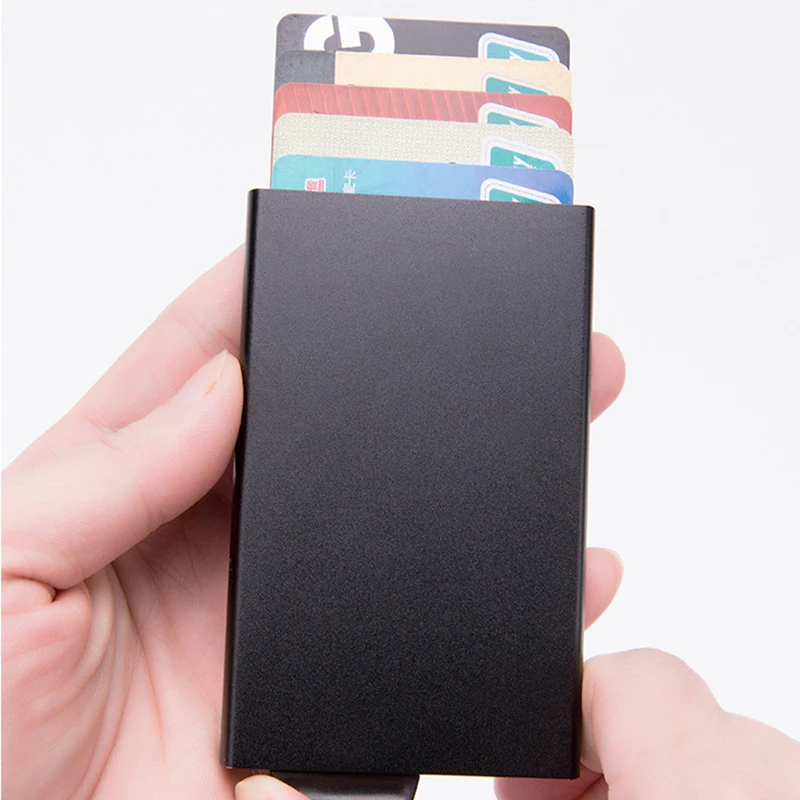 ZOVYVOL модный тонкий автоматический Выдвижной алюминиевый чехол для кредитных
