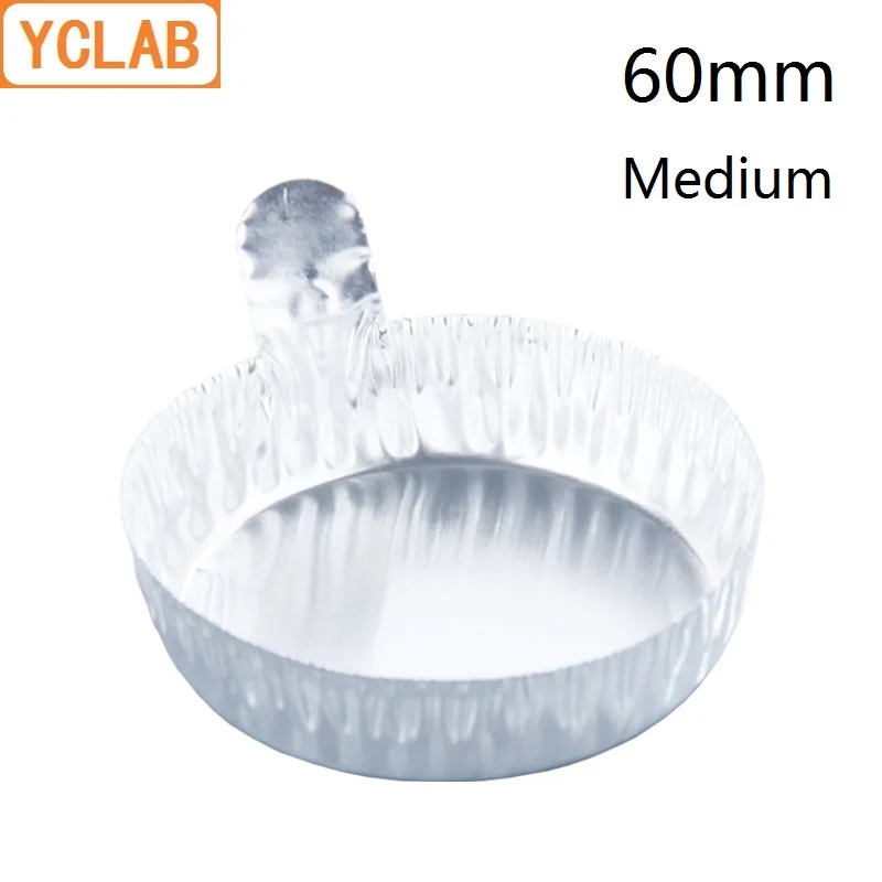 

YCLAB 10PCS 60mm Weighing Tray Dish Disk Medium Aluminum Foil with Handle Laboratory Chemistry Equipment