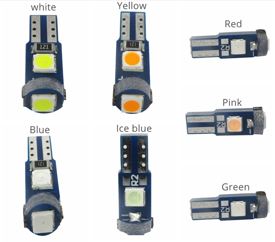 WLJH 6x Canbus 12V T5 Светодиодная лампа 3030 SMD миниатюрная 74 лампа приборной панели автомобиля лампа для Лада Нива 1984-1993