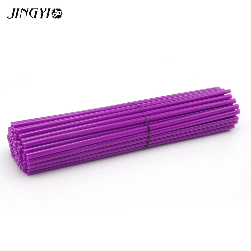 Pruple 72 шт. мото колеса обода трубка для спицы шины скутер велосипед Электрический мото rcycle для couvre вискоза jante moto crf450x dualtron yz 125 - Цвет: Pruple