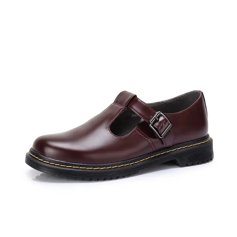 A91893646Red CAMEL/Женская обувь новые женские туфли-лодочки в стиле ретро английский пряжка-держатель на низком каблуке удобные женские весенние сандалии - Цвет: A91893646Red