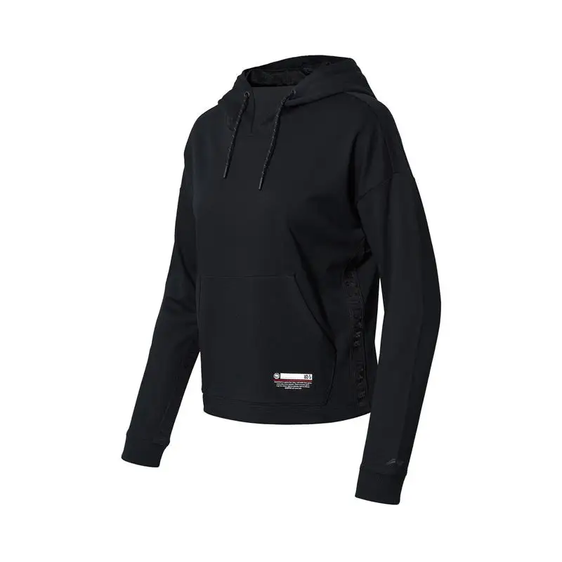 Li-Ning Женская баскетбольная Толстовка BAD FIVE, свободный крой, с буквенным принтом, 72% хлопок, 28% полиэстер, подкладка, спортивный свитер AWDN242 CJAS18 - Цвет: AWDN242-2H