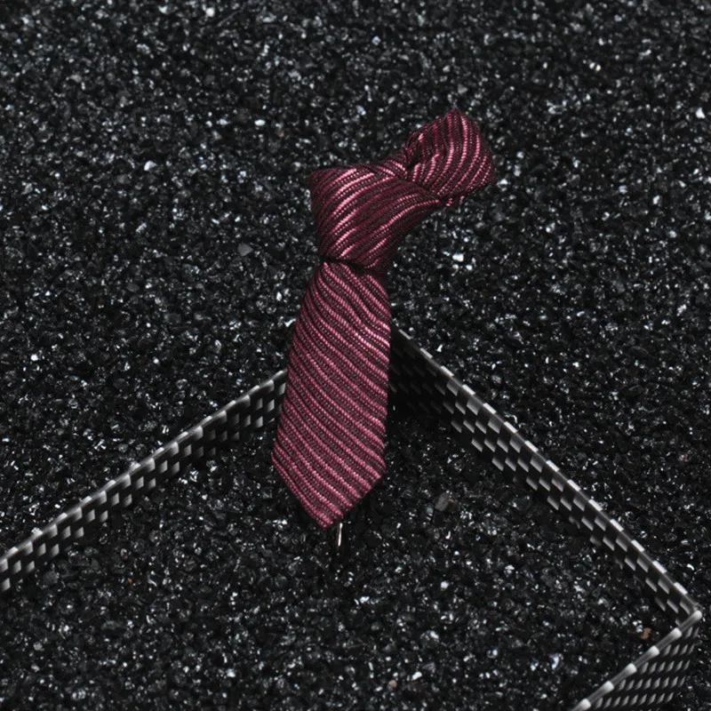 Mdiger Брошь булавка Мужская отворот в форме галстука полоску брошь для Декор