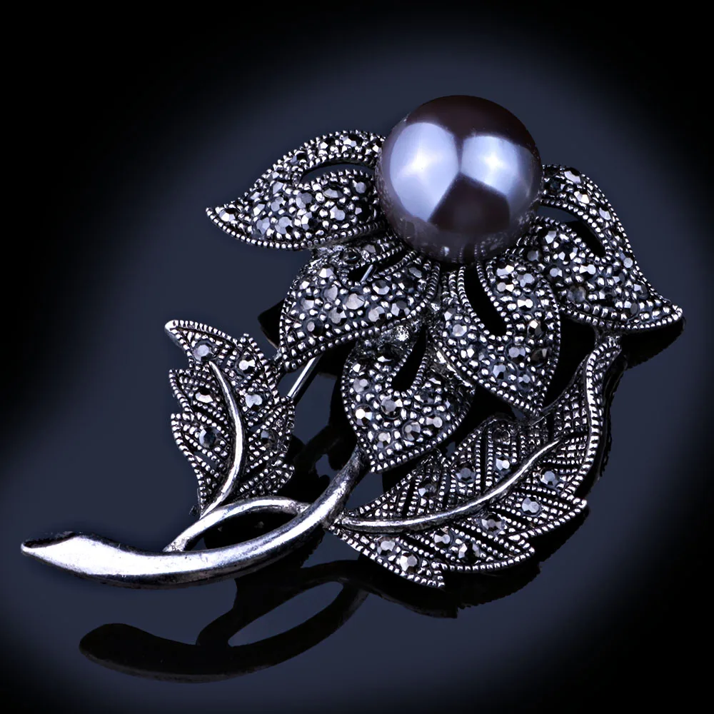 Женская Винтажная Брошь Стразы в виде цветка|brooches for women|pearl broochrhinestone brooch |