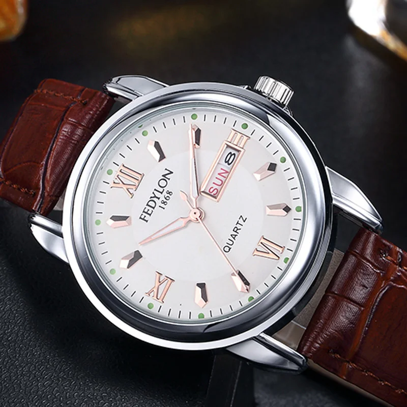2018 New Hot Week Calendar Men's Watches Business Classic Waterproof Luminous Number Quartz Wrist And Clocks | Наручные часы