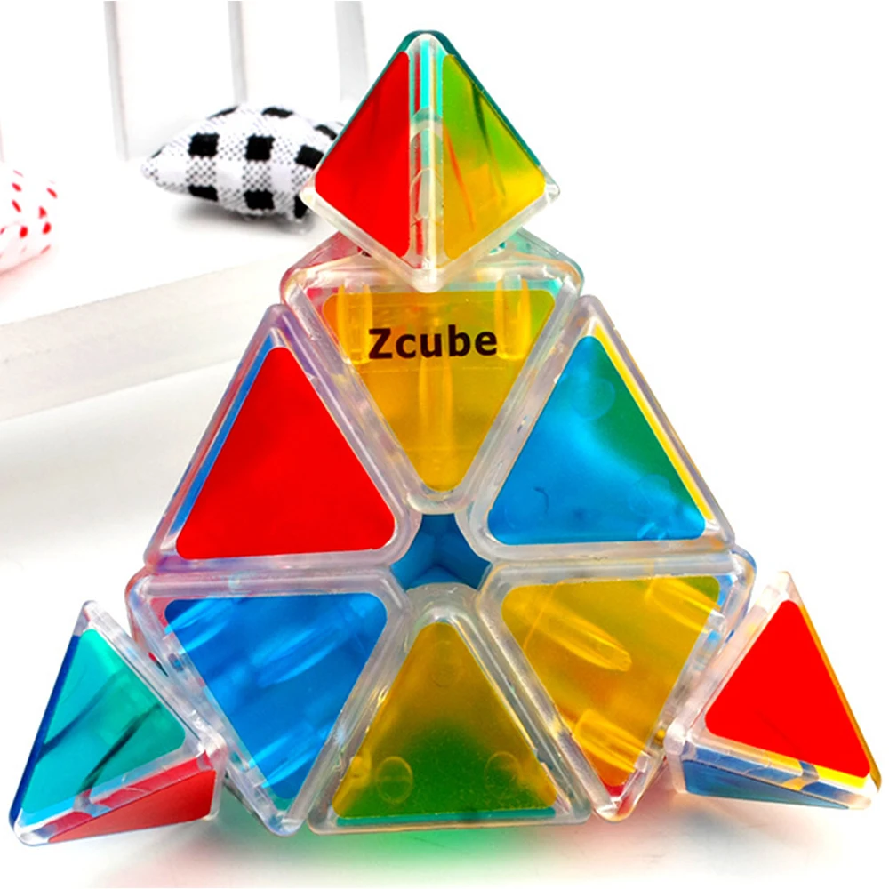 MF3RS Professional Speed MoYu' Cube 3*3*3 Lucid Pyramid Magic 3x3x3 Triangle for Kids Yj Cubo Megico Oiled Lubricant | Игрушки и