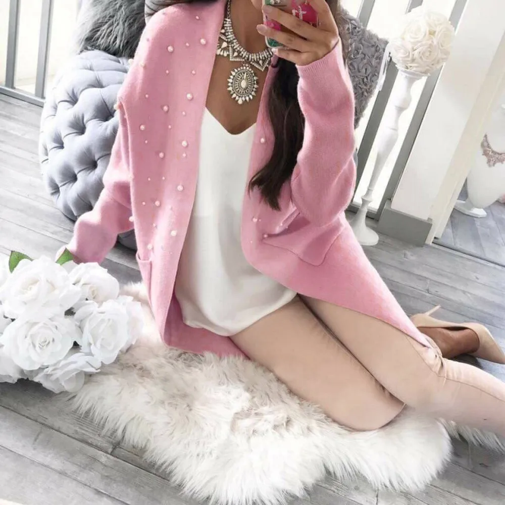 Women basic Baggy Cardigan Coat Long Chunky Knitted Oversized Sweater Jumper Female Cardigans Coats Outerwear 7.11 |