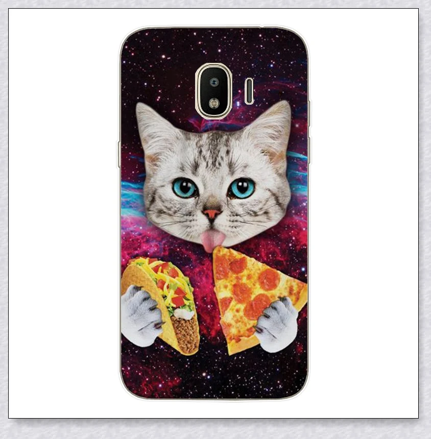 pizza cat Силиконовый чехол для samsung Galaxy J2 J2 pro J250F милый мягкий чехол с принтом для samsung J 2 Pro J250F Чехлы бамперы - Цвет: pizza cat