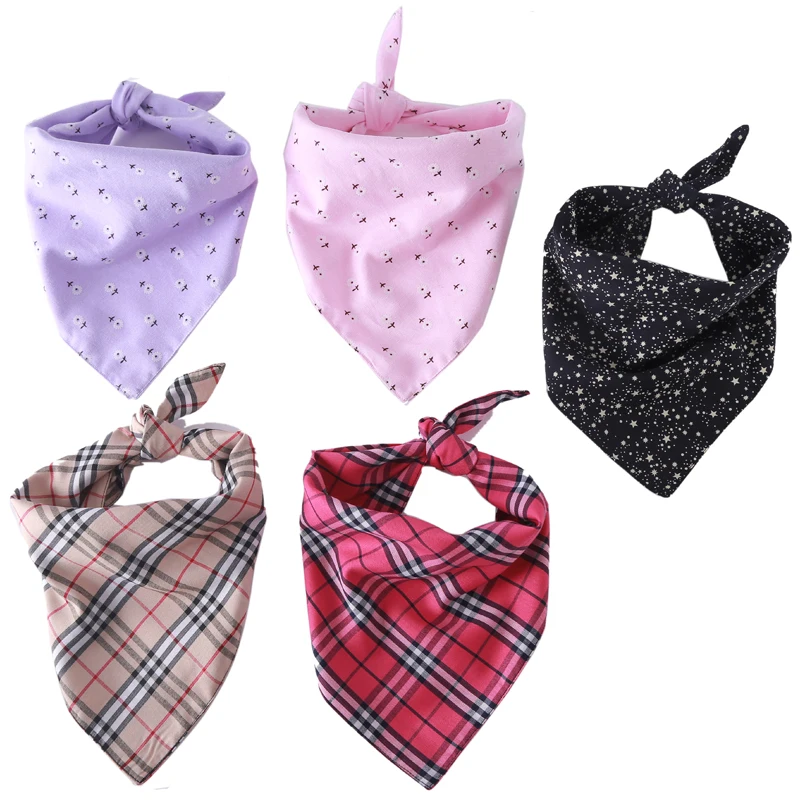 Pet Dog Cat Puppy Small Medium Large Scarf Grooming Bibs Bandana Head Scarfs Accessories Adjustable Triangular Bandage | Дом и сад