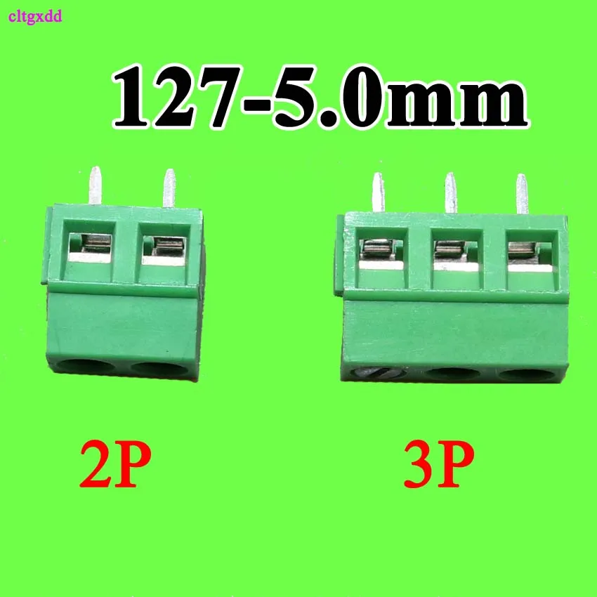 

Cltgxdd 10pcs 2 Pin KF127 Screw Terminal Block Connector 5mm Pitch 300V 10A KF-127-5.0mm 2p 3P