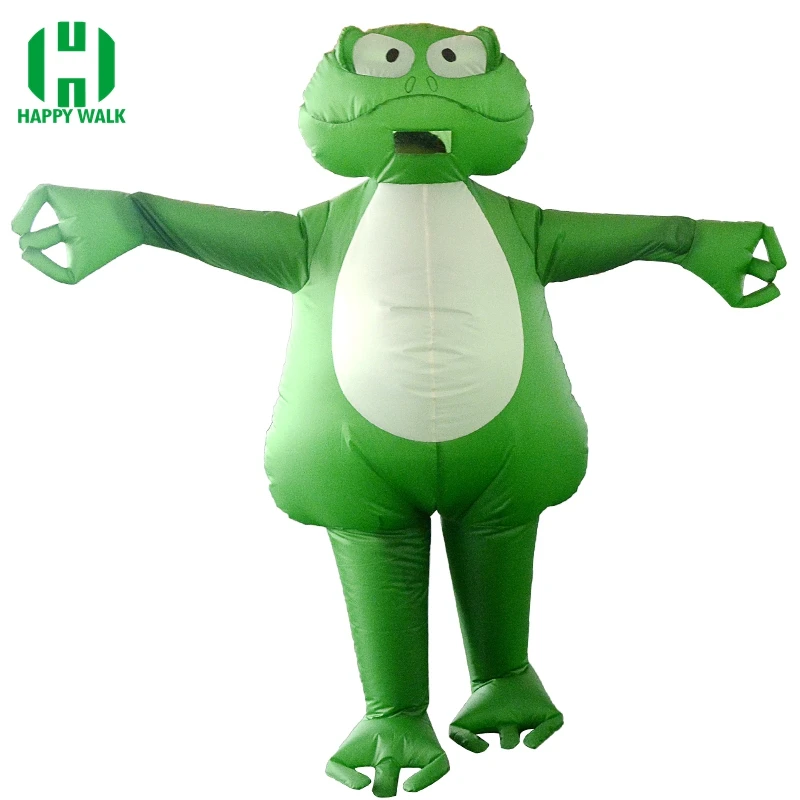 Надувной костюм лягушки надувная жаба Chubsuit удар Забавное платье Хэллоуин