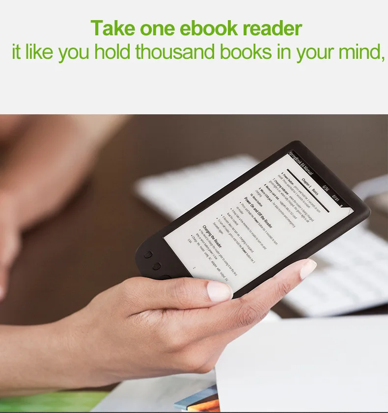 ELECTSHONG 8GB E book reader 6 дюймов E ink экран Встроенный аккумулятор 2500 мАч и карманный Подарочный чехол из искусственной кожи