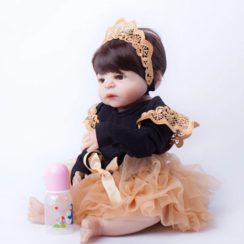 55 см всего тела силиконовые перерожденные куклы игрушки Реалистичные Baby реборн
