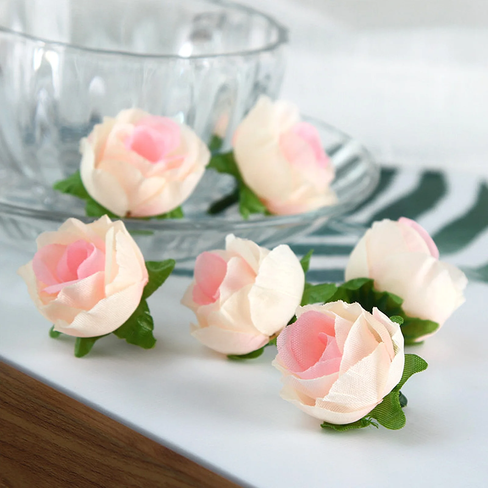 Искусственные бутоны роз 10 шт./лот маленькие цветочные для свадебного платья