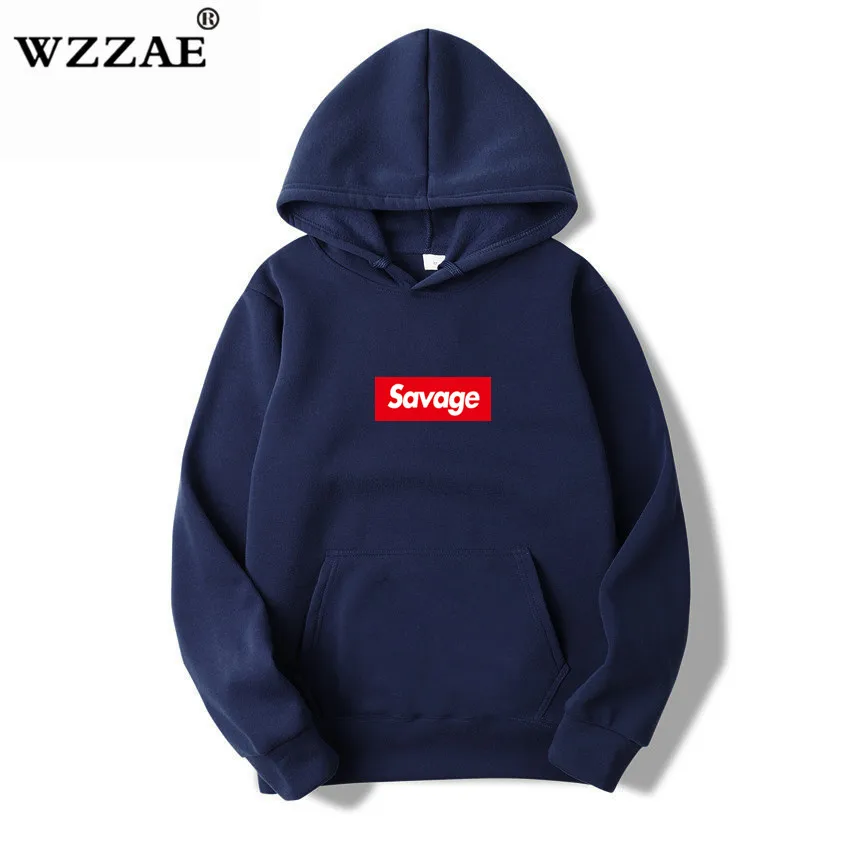 WZZAE Новинка 21 Savage уличная одежда шерсть хлопок Suprem толстовки Parody No Heart X Savage Толстовка для мужчин и женщин хип-хоп