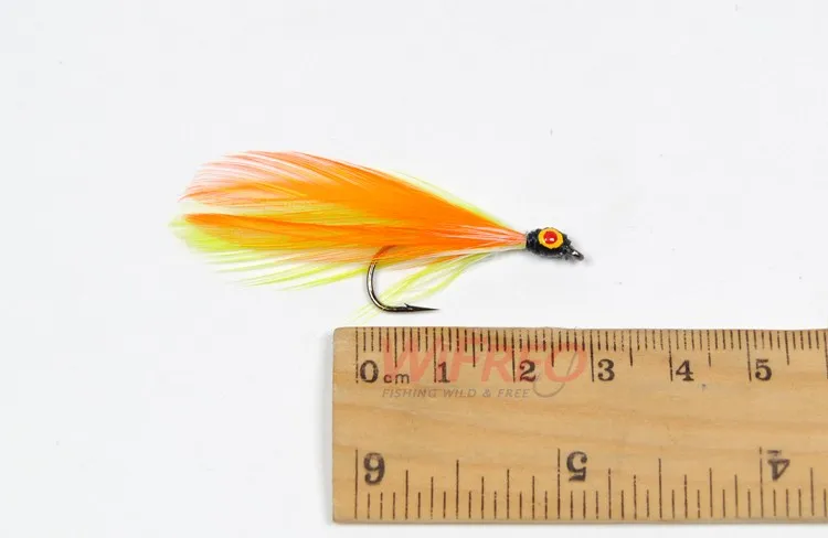 Wifreo 10 шт. оранжевый цвет Minow мух завязывание flys стример мух
