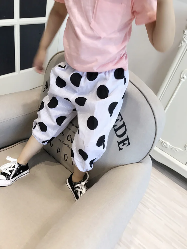 2019 летние тонкие шаровары длиной до колен для девочек три цвета | Мать и ребенок