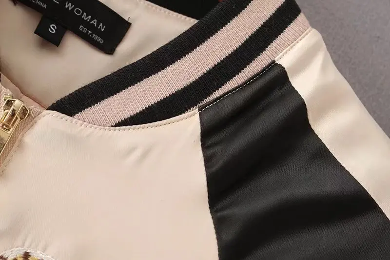 VOGUEIN, новинка, женская, Дамская, тигровая, премиум, с вышивкой, Sukajan Yokosuka, куртка-бомбер, пальто, размер, SML