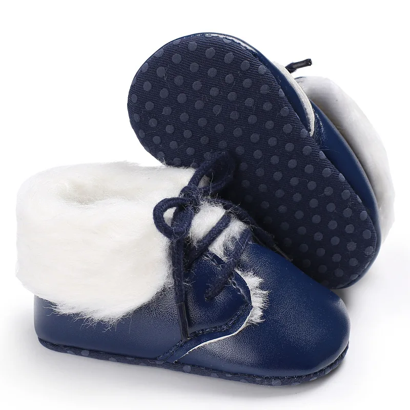 Детские зимние ботинки из искусственной кожи для новорожденных теплые мужчин и