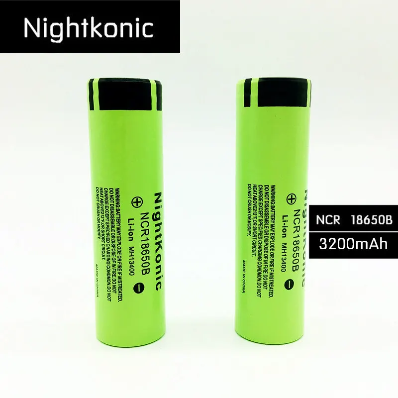Высокое качество 2 шт./лот 3200 мАч 18650 Батарея Nightkonic аккумуляторная 3 7 В Li Ion для