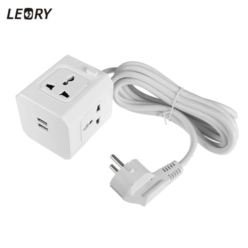 LEORY EU/AU/UK/US 5 в 2 1 А Волшебная настенная розетка с портами usb 4 розетки вилка