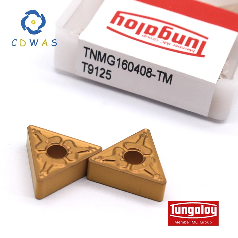 10 шт. Tungaloy TNMG160408 TM T9125 высококачественный карбидный внешний токарный инструмент