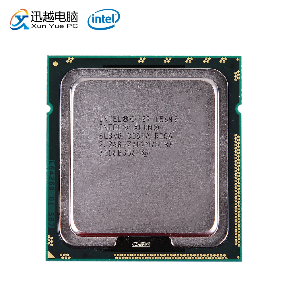 Процессор Intel Xeon L5640 для настольных ПК шестиядерный 2 26 ГГц Кэш L3 12 МБ 5 86 GT/s QPI LGA 1366