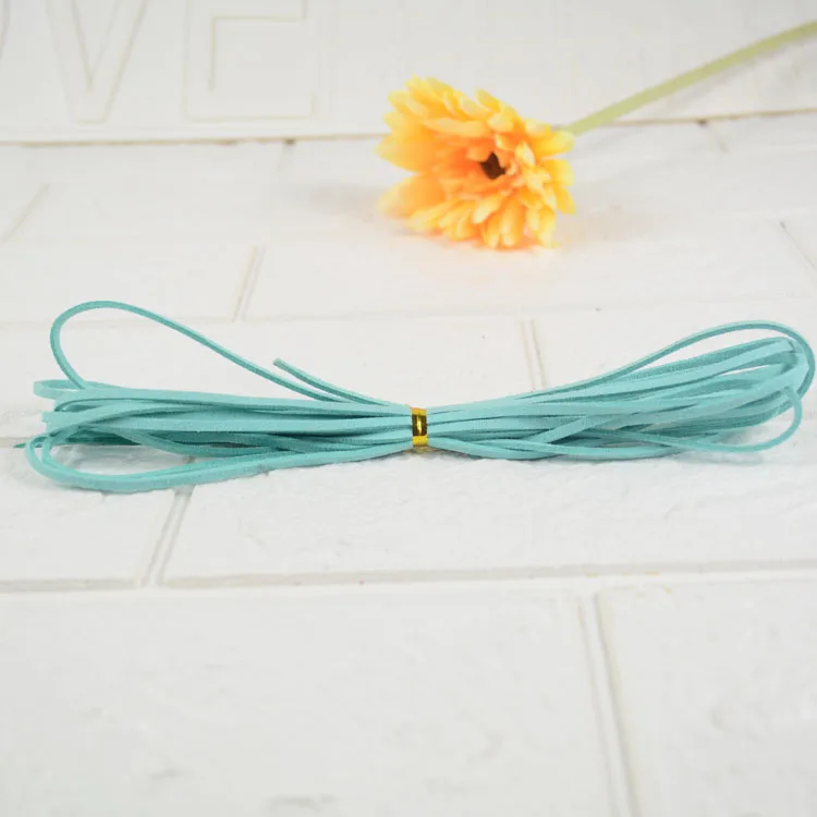 as pic 5Yards Faux Suede Leather Cord Thread for beading making Leather Luggage Tag - Цвет: as pic